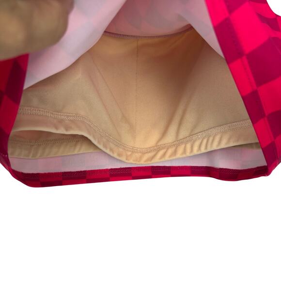 Albion Magenta Check Olivia Top & High Waisted Tie Bottoms - Picture 5 of 10